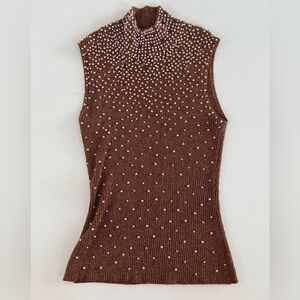 Vintage Marshall-Rousso metallic beaded top